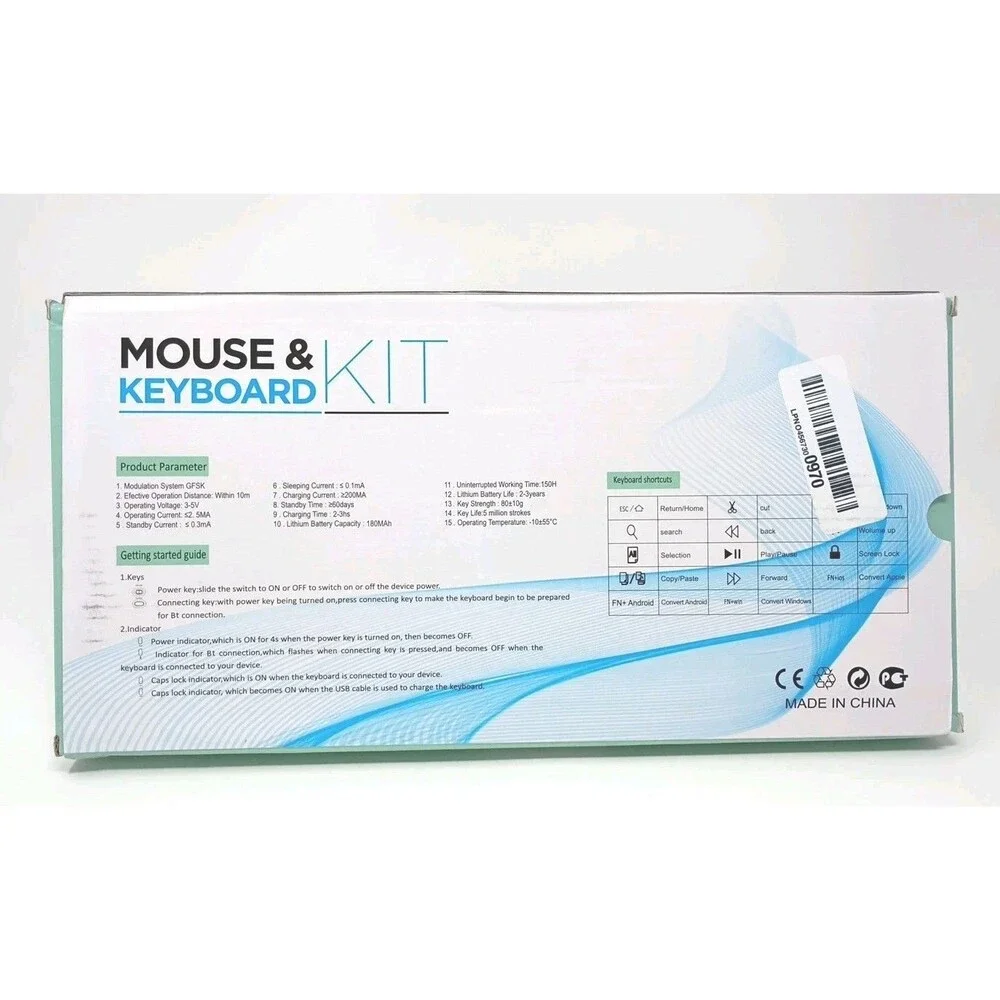 Bluetooth Mouse And Keyboard Set